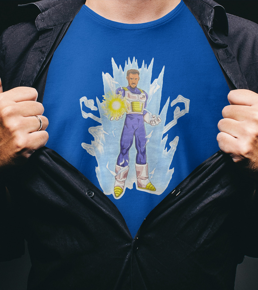 Josh Robbins Daniel Gafford Vegeta Super Saiyan Dragon Ball Z Power-Up T-Shirt