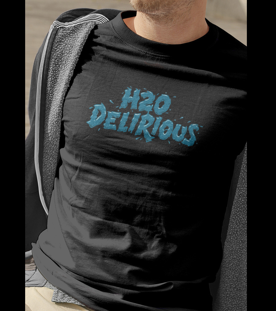 H2O Delirious Blue Splash Text T-Shirt