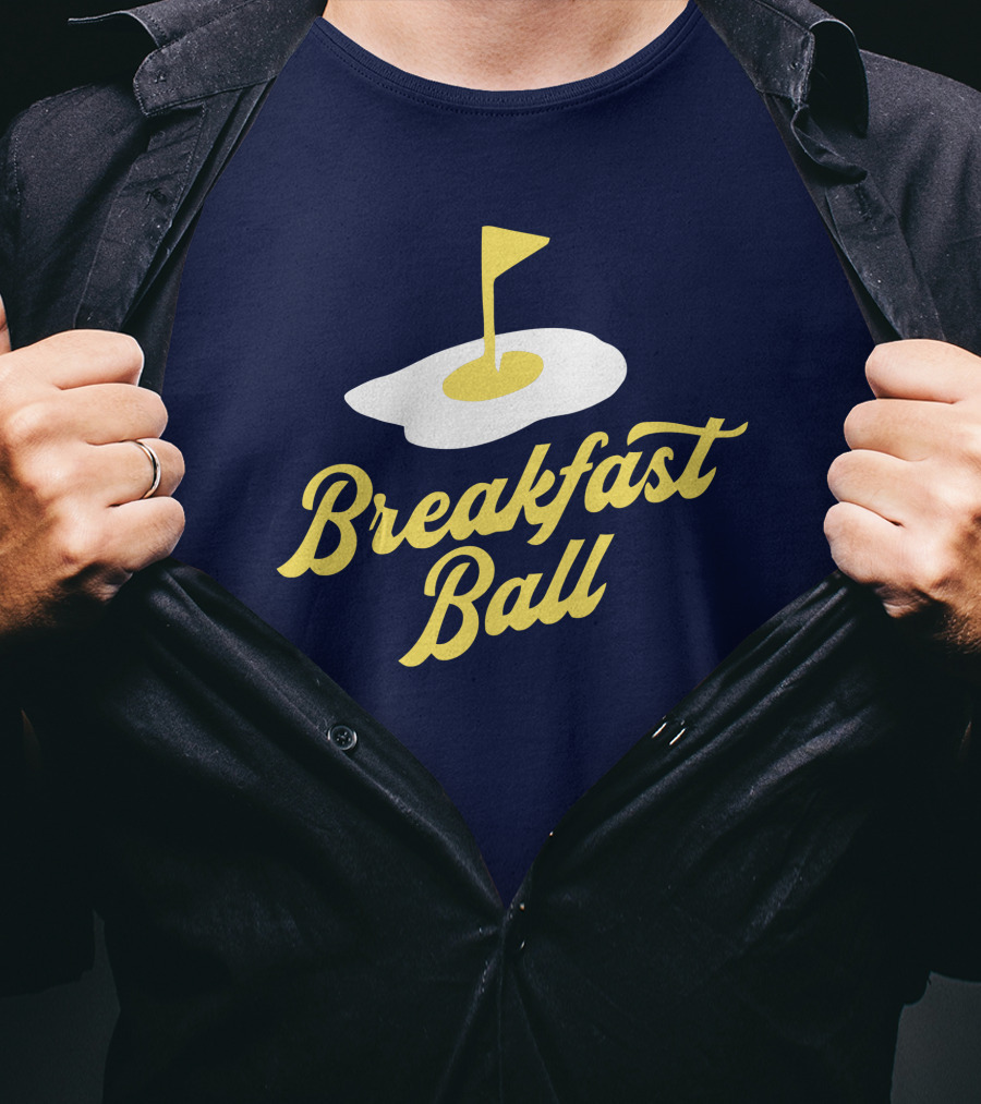 You Betcha Breakfast Ball Egg Golf Flag Crewneck T-Shirt