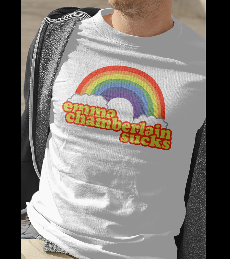 Emma Chamberlain Sucks Rainbow Clouds T-Shirt