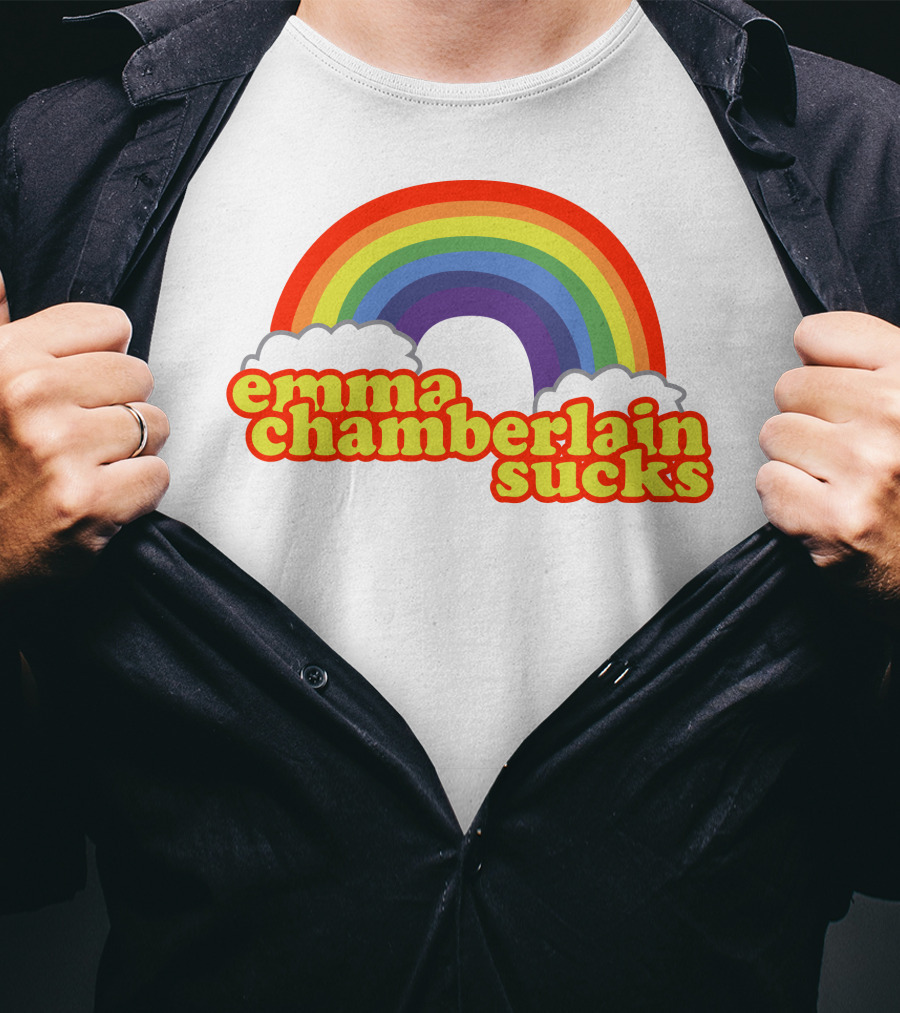 Emma Chamberlain Sucks Rainbow Clouds T-Shirt