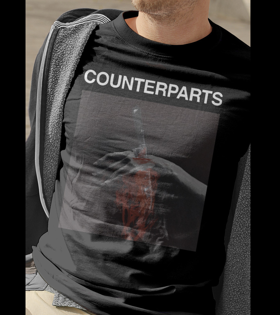 COUNTERPARTS Hand With Knife And Red Paint T-Shirt