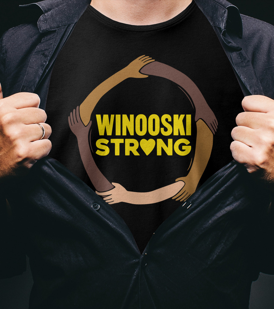 Winooski Strong Unity Hands Circle With Heart T-Shirt