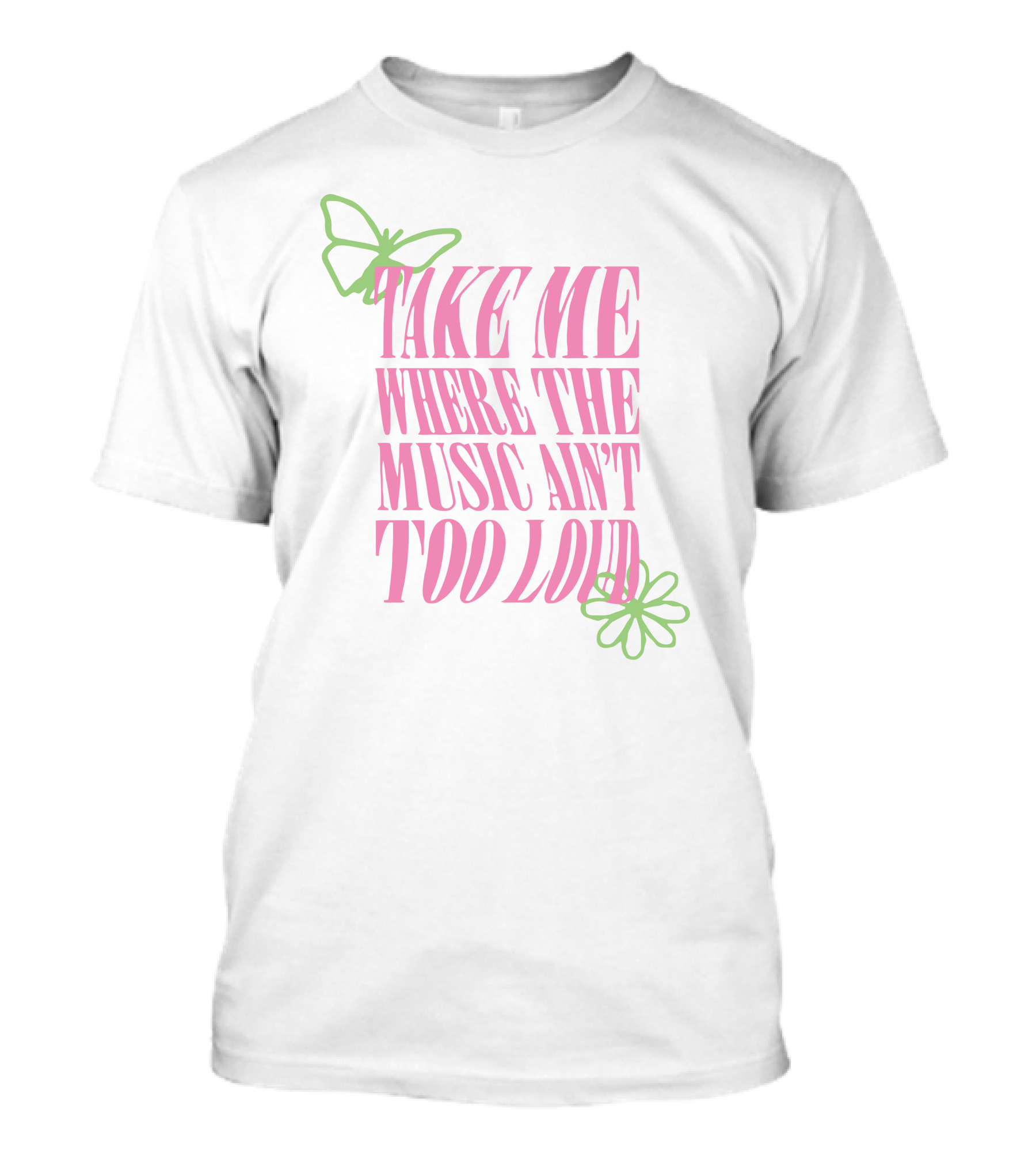 Conan Gray Merch Take Me Where The Music Ain't Too Loud Butterfly Flower T-Shirt