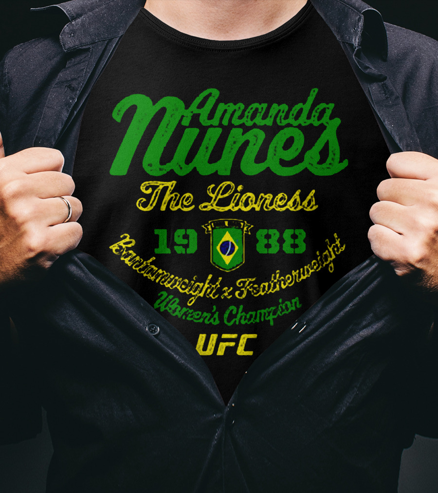Amanda Nunes The Lioness UFC Bantamweight Featherweight Women's Champion 1988 T-Shirt