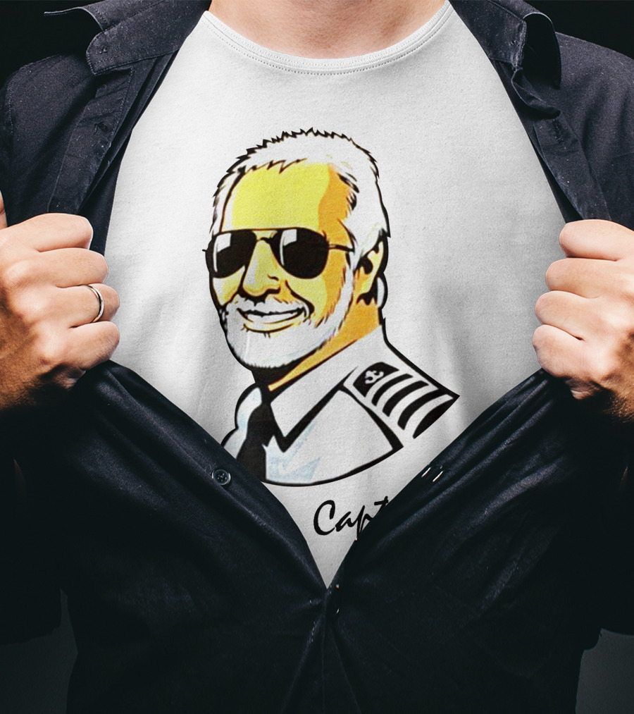 Capt Lee Sunglasses Captain Uniform T-Shirt