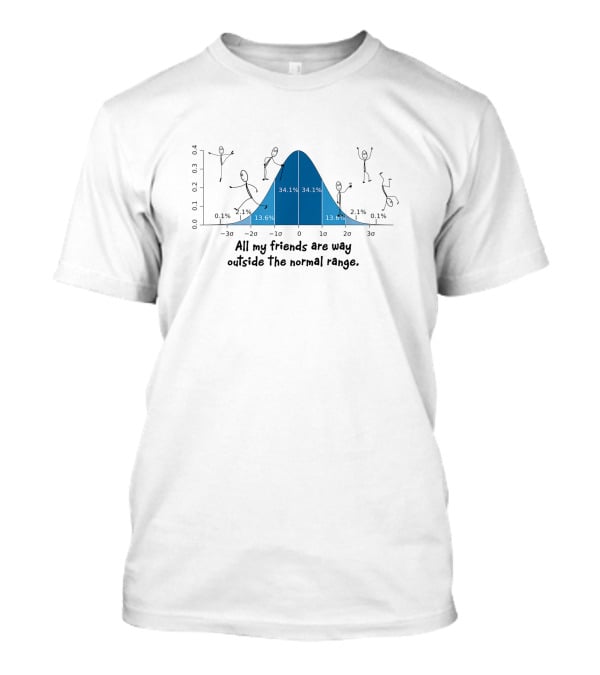 Stat That All My Friends Are Way Outside The Normal Range T-Shirt