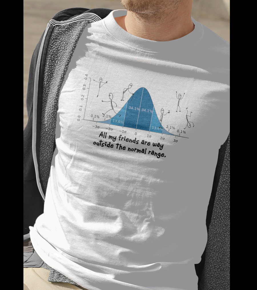 Stat That All My Friends Are Way Outside The Normal Range T-Shirt