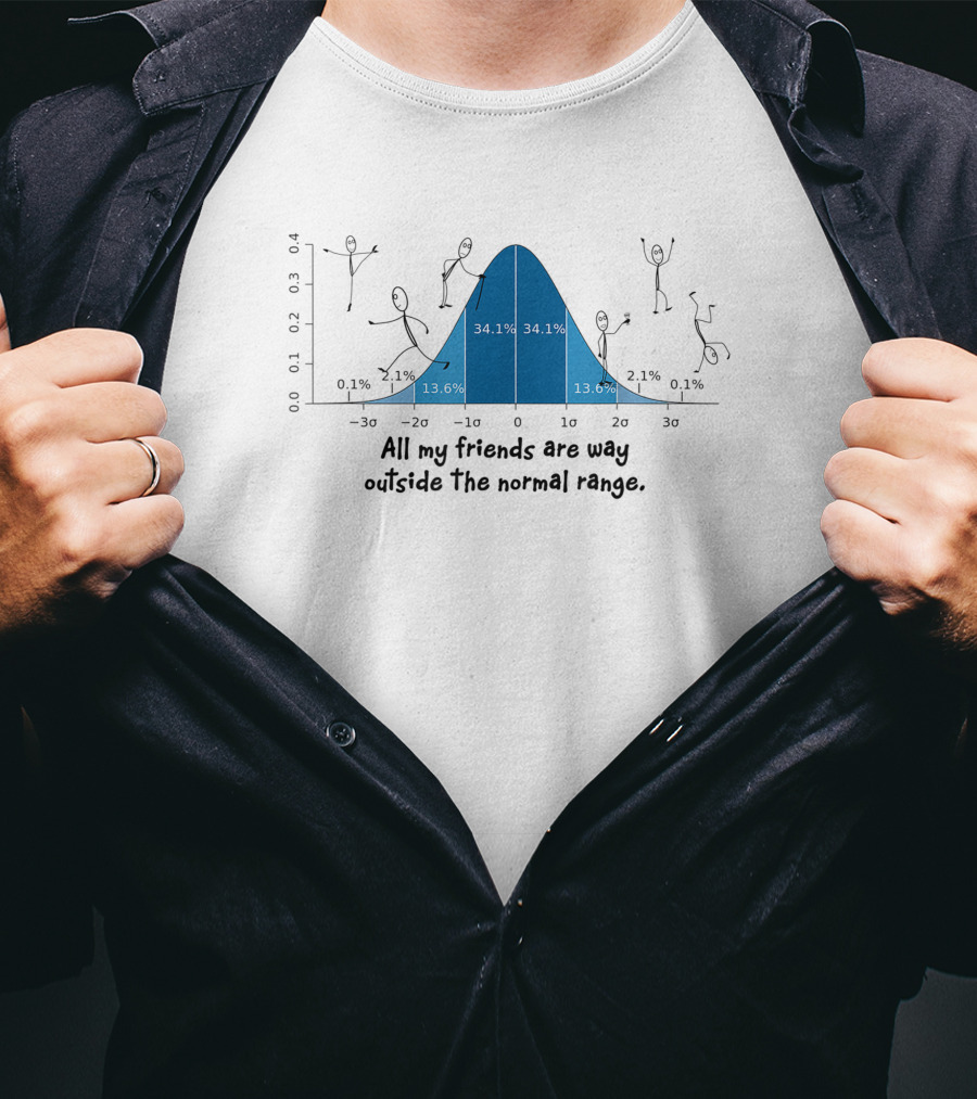 Stat That All My Friends Are Way Outside The Normal Range T-Shirt