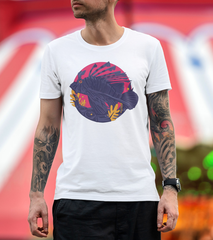 Jade Cicada Vibrant Fish Artwork Merch T-Shirt