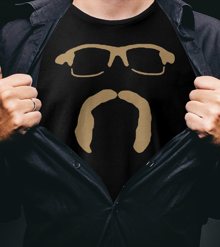 Randy Dobnak Mustache And Glasses Minimalist T-Shirt
