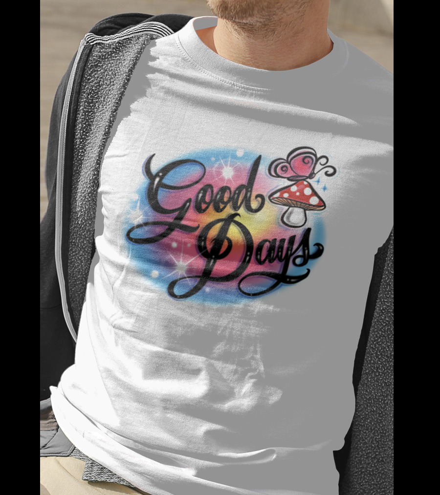 Good Days Mushroom Psychedelic Retro Vibe T-Shirt