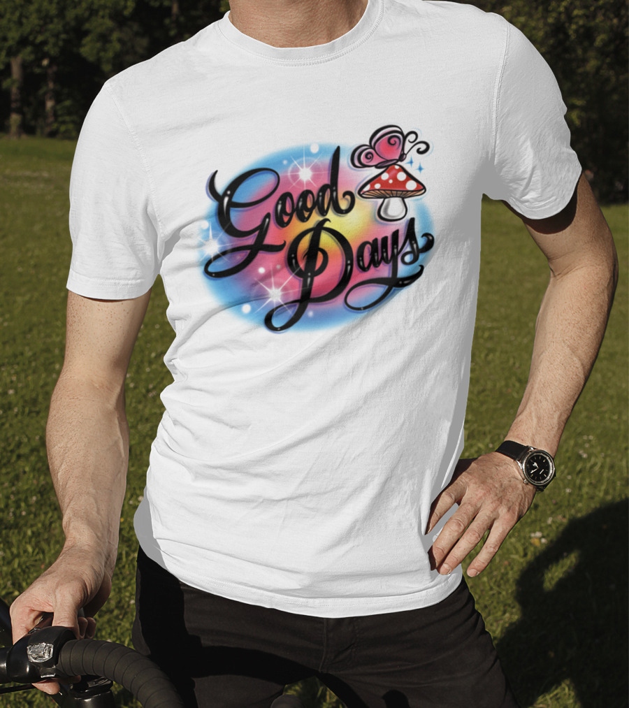 Good Days Mushroom Psychedelic Retro Vibe T-Shirt