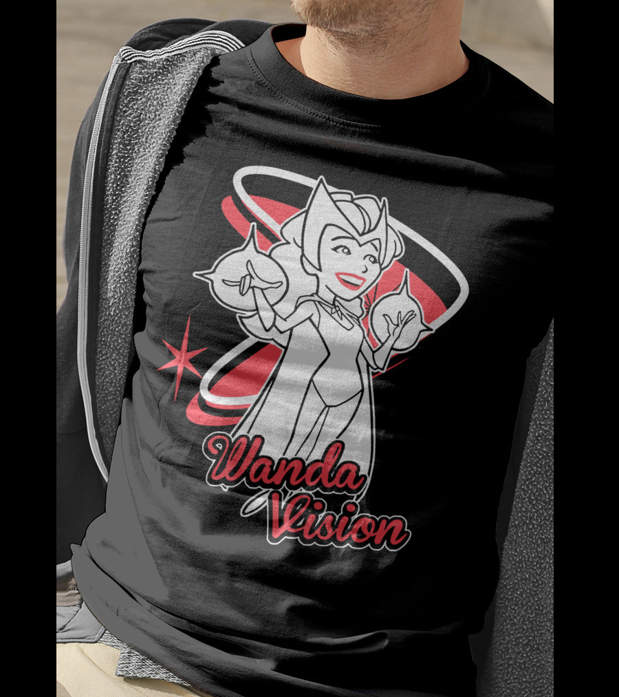 WandaVision Scarlet Witch Retro Cartoon T-Shirt