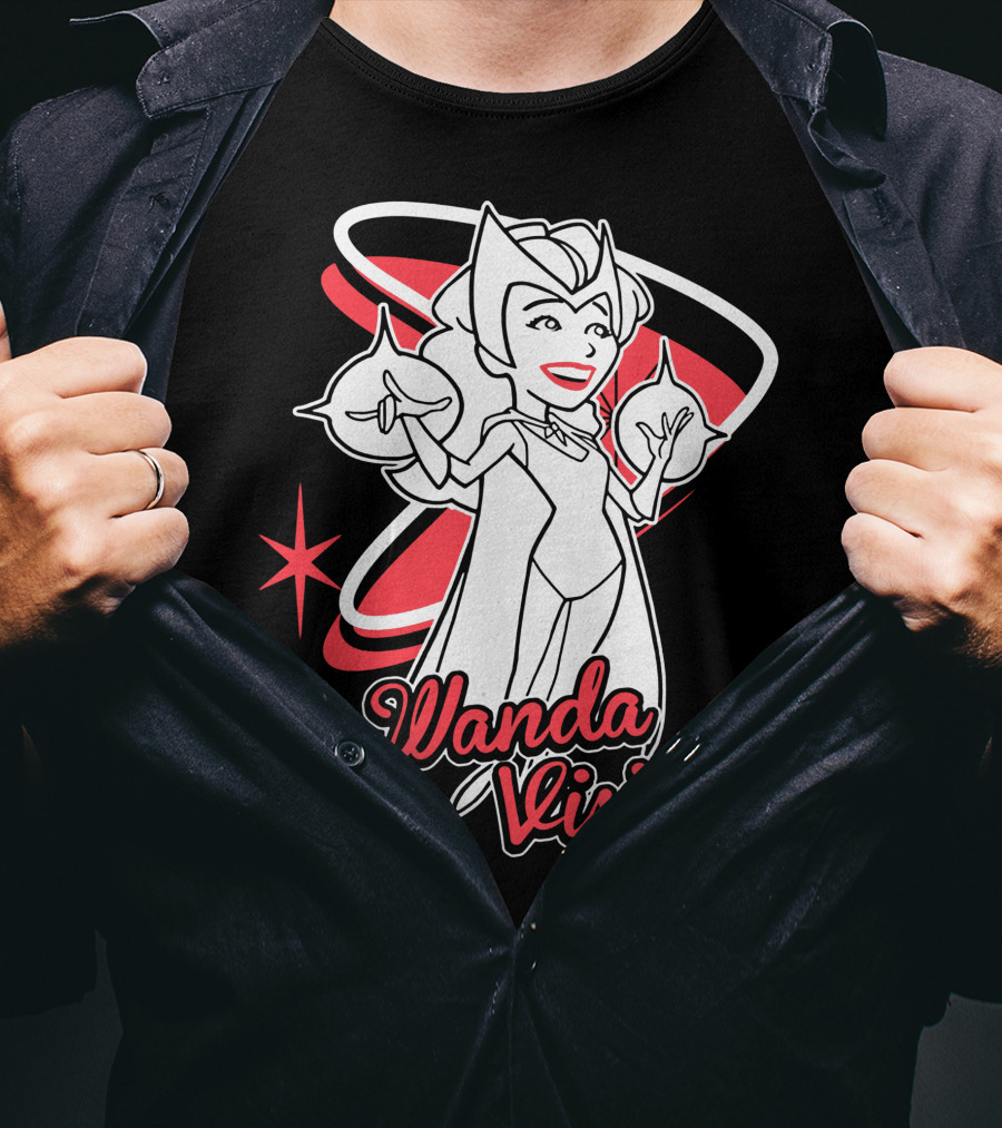 WandaVision Scarlet Witch Retro Cartoon T-Shirt