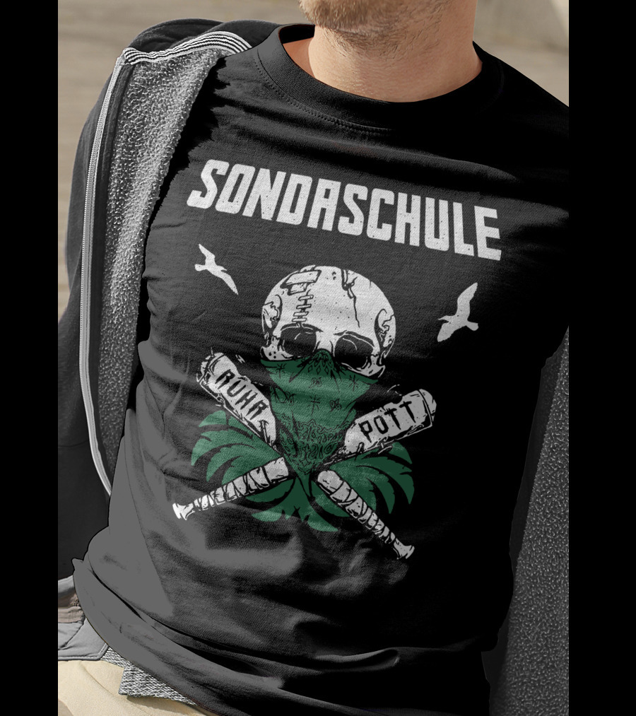 SONDASCHULE Skull Bandana Ruhr Pott Bats Birds T-Shirt