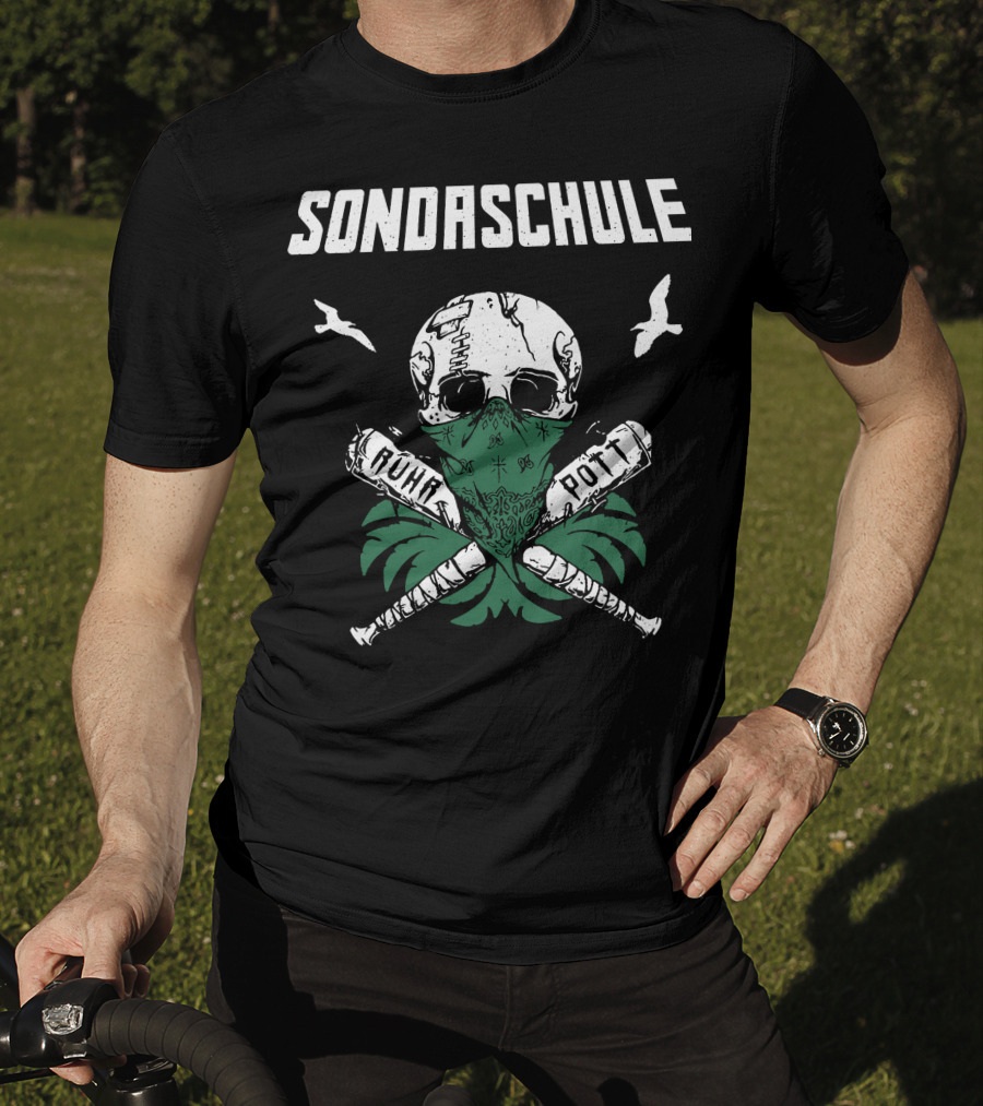 SONDASCHULE Skull Bandana Ruhr Pott Bats Birds T-Shirt