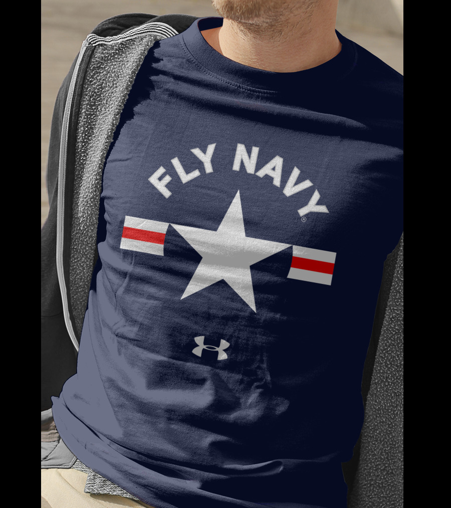 FLY NAVY Under Armour White Star Red Stripes T-Shirt
