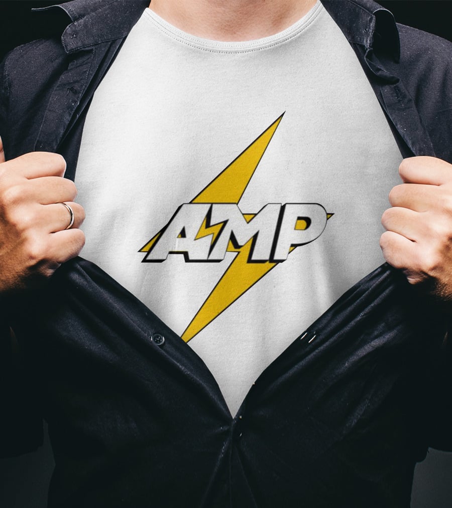 AMP Retro Lightning Bolt T-Shirt