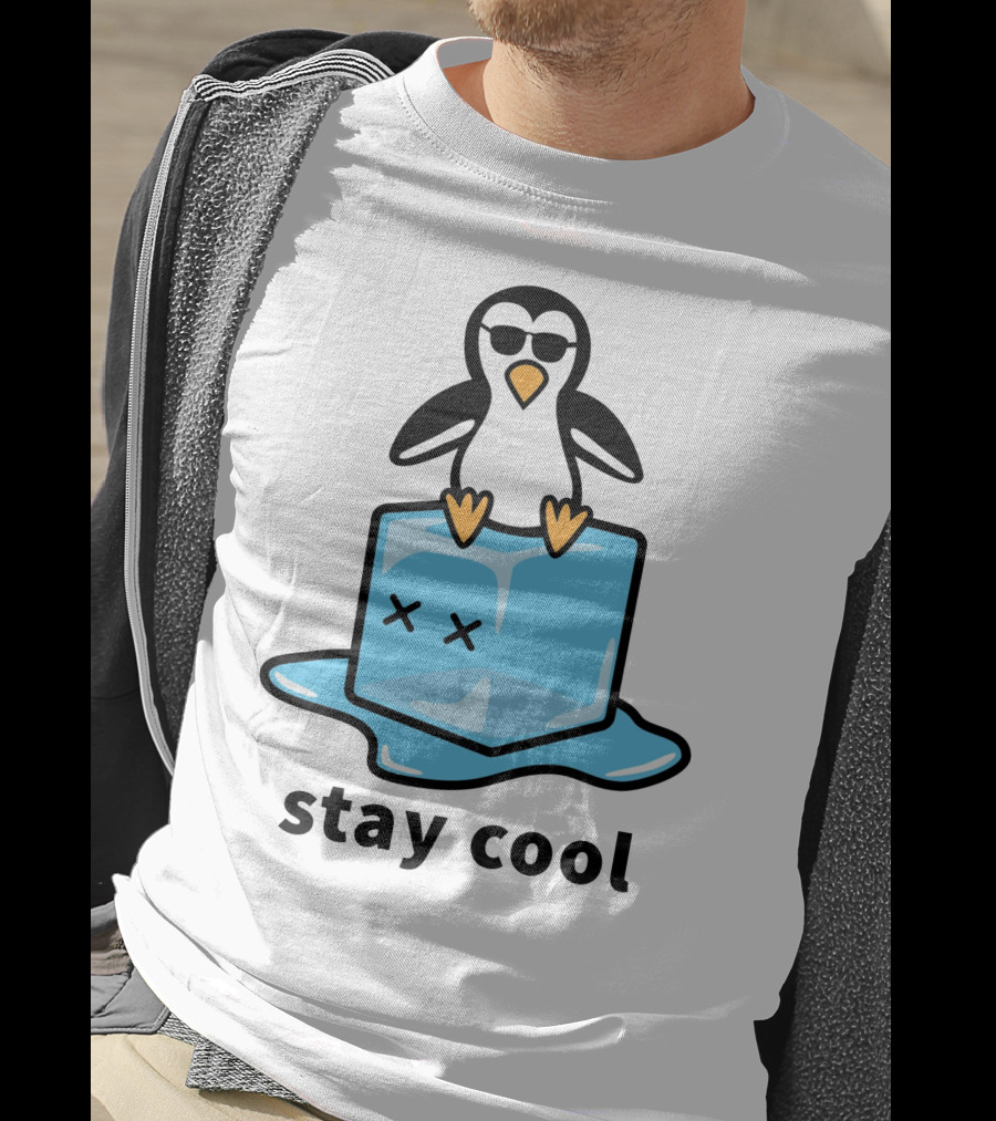 Stay Cool Dumb Club Merch Penguin Ice Cube T-Shirt
