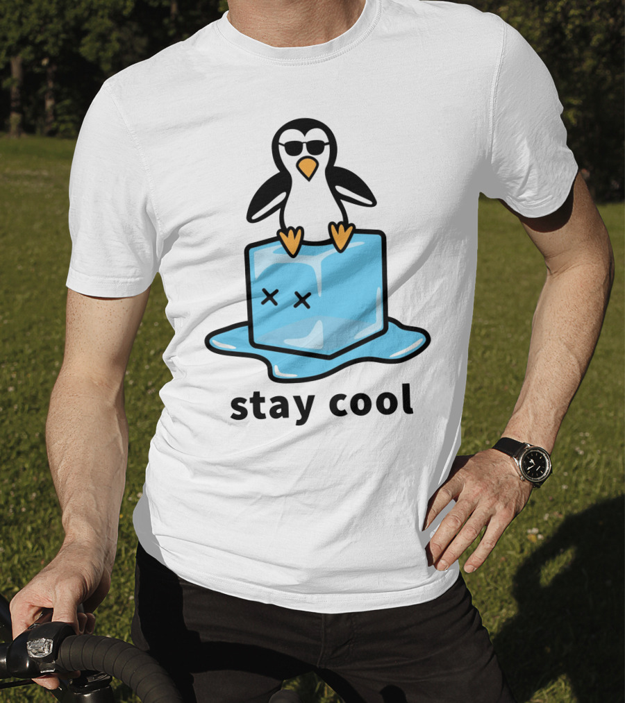 Stay Cool Dumb Club Merch Penguin Ice Cube T-Shirt