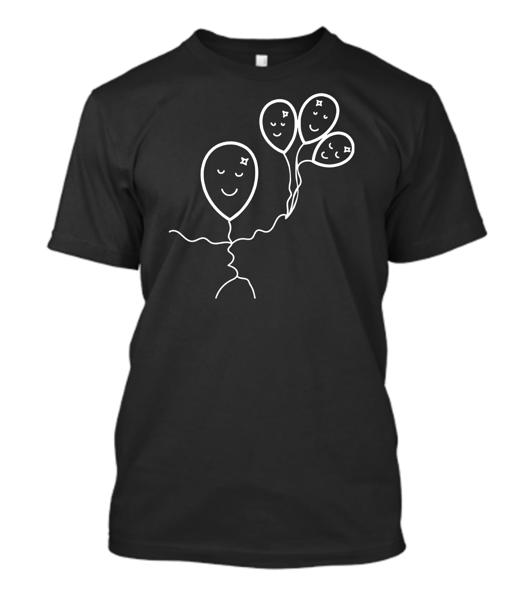 Scribbuls Happy Balloon Faces Collection T-Shirt