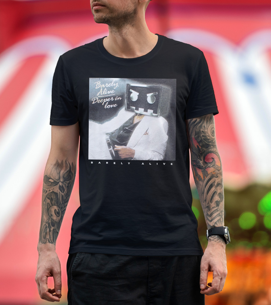 Barely Alive Deeper in Love 80s Aesthetic Robot Head Suit T-Shirt