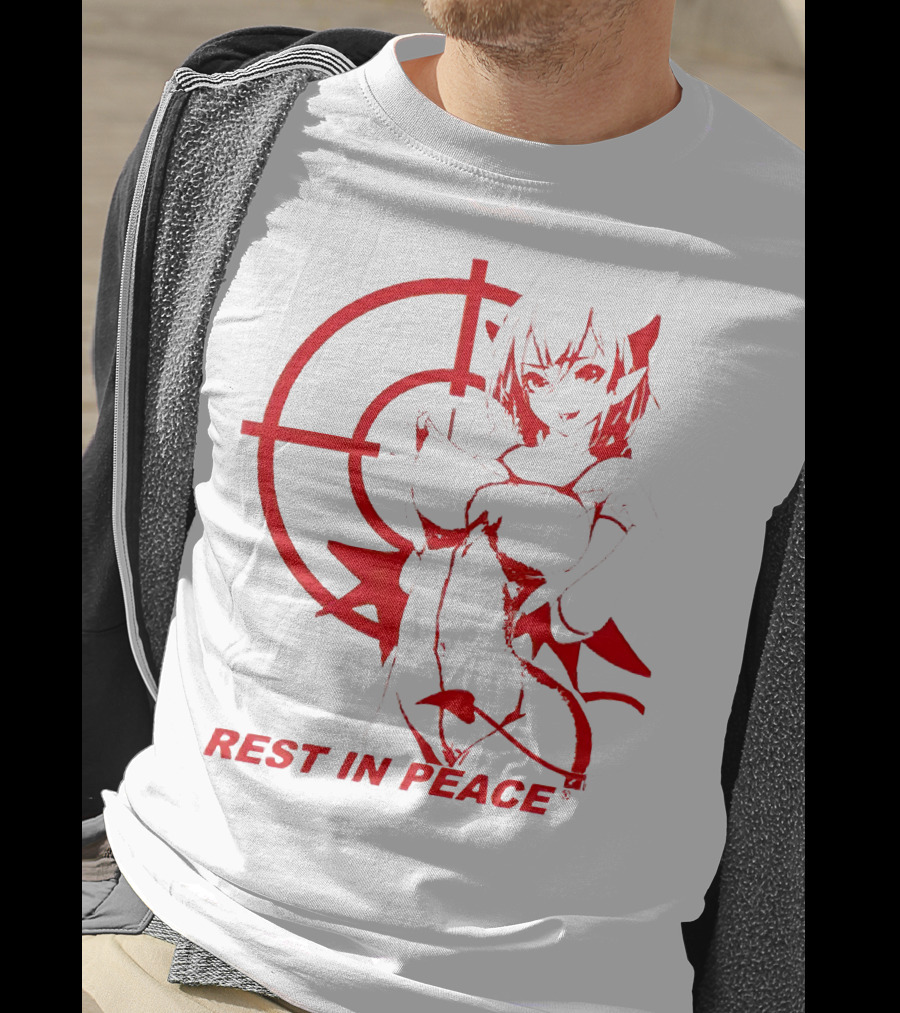 REST IN PEACE Drippin So Pretty Merch Anime Character Target Devil Horns Tail T-Shirt
