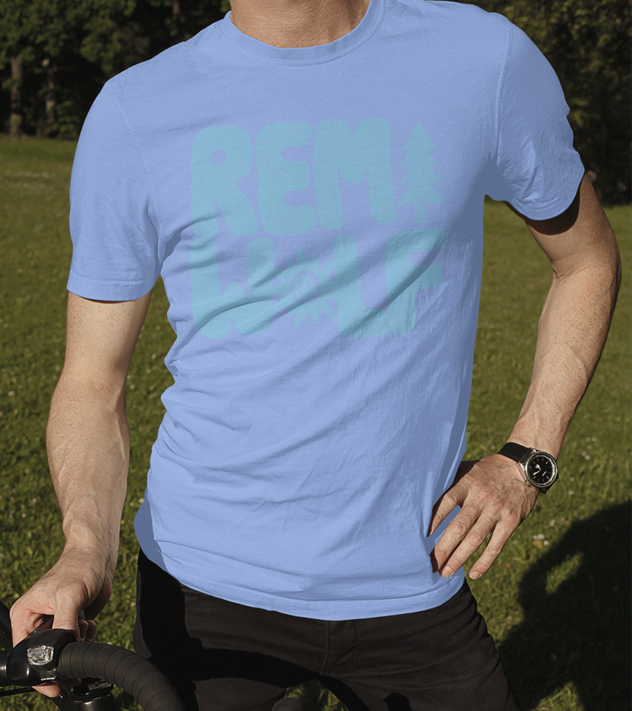 REM WOLF Pine Tree Sun Face T-Shirt
