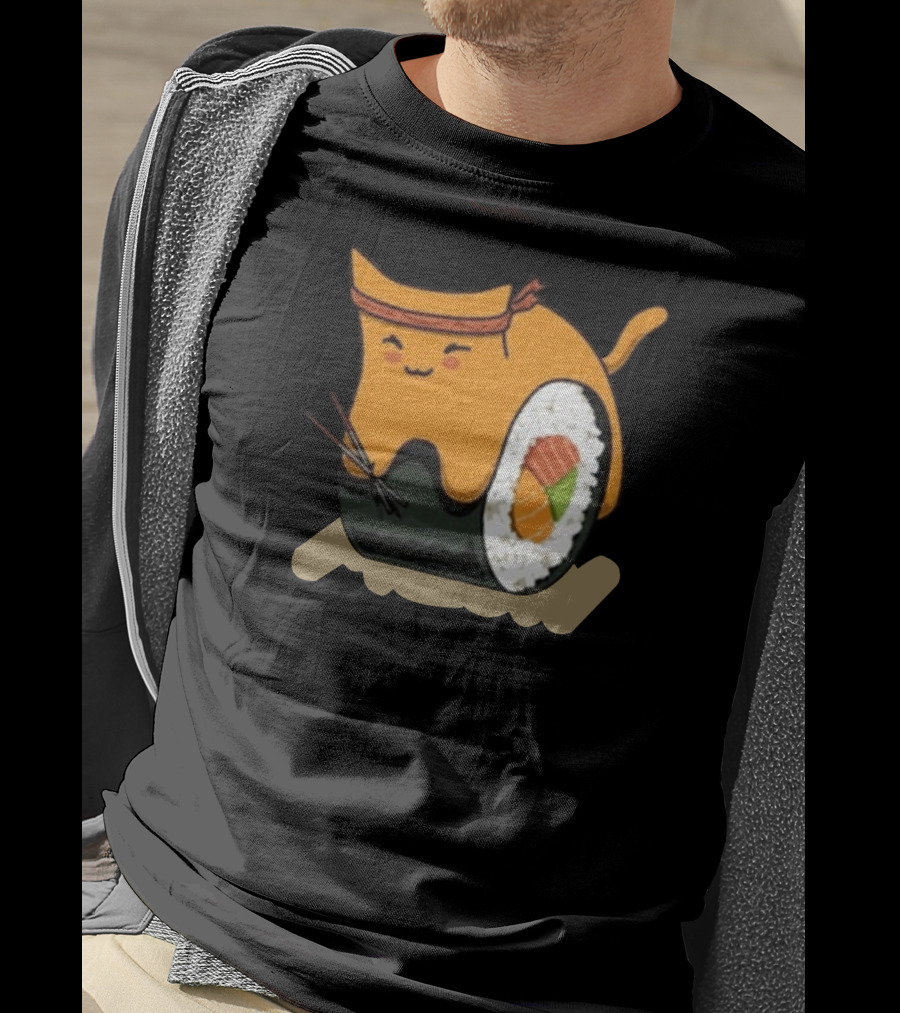 Sodapoppin Shop Sushi Cat Roll T-Shirt