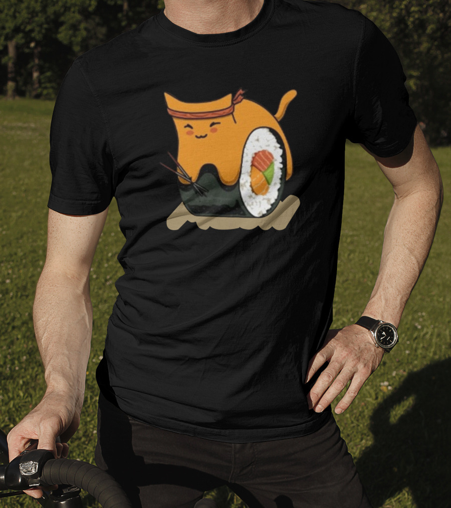 Sodapoppin Shop Sushi Cat Roll T-Shirt
