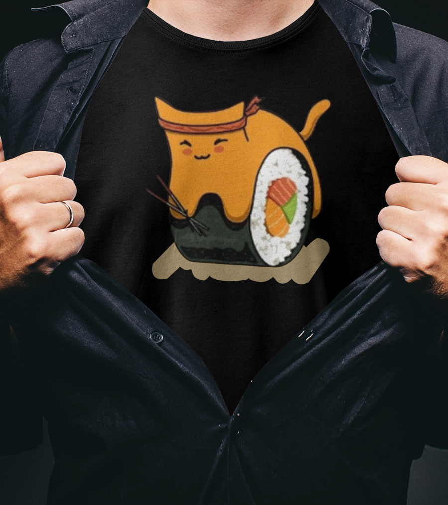 Sodapoppin Shop Sushi Cat Roll T-Shirt