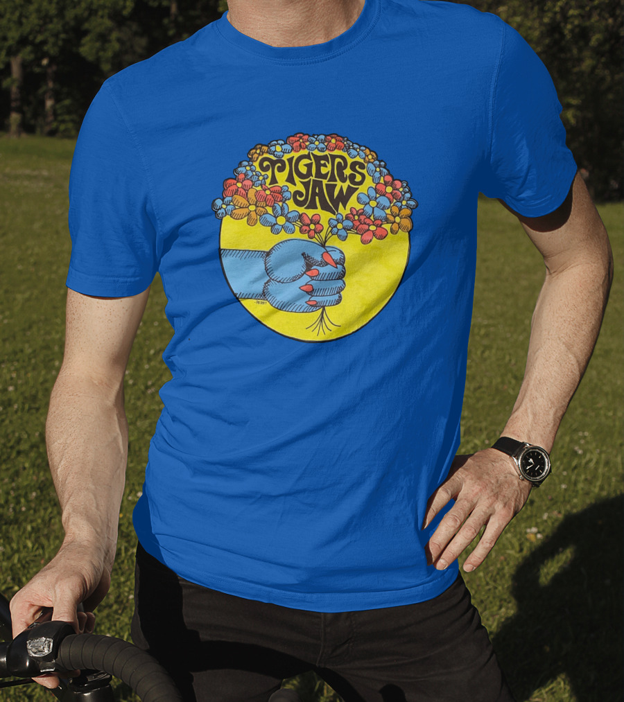 Tigers Jaw Flower Fist Retro Psychedelic Merch T-Shirt