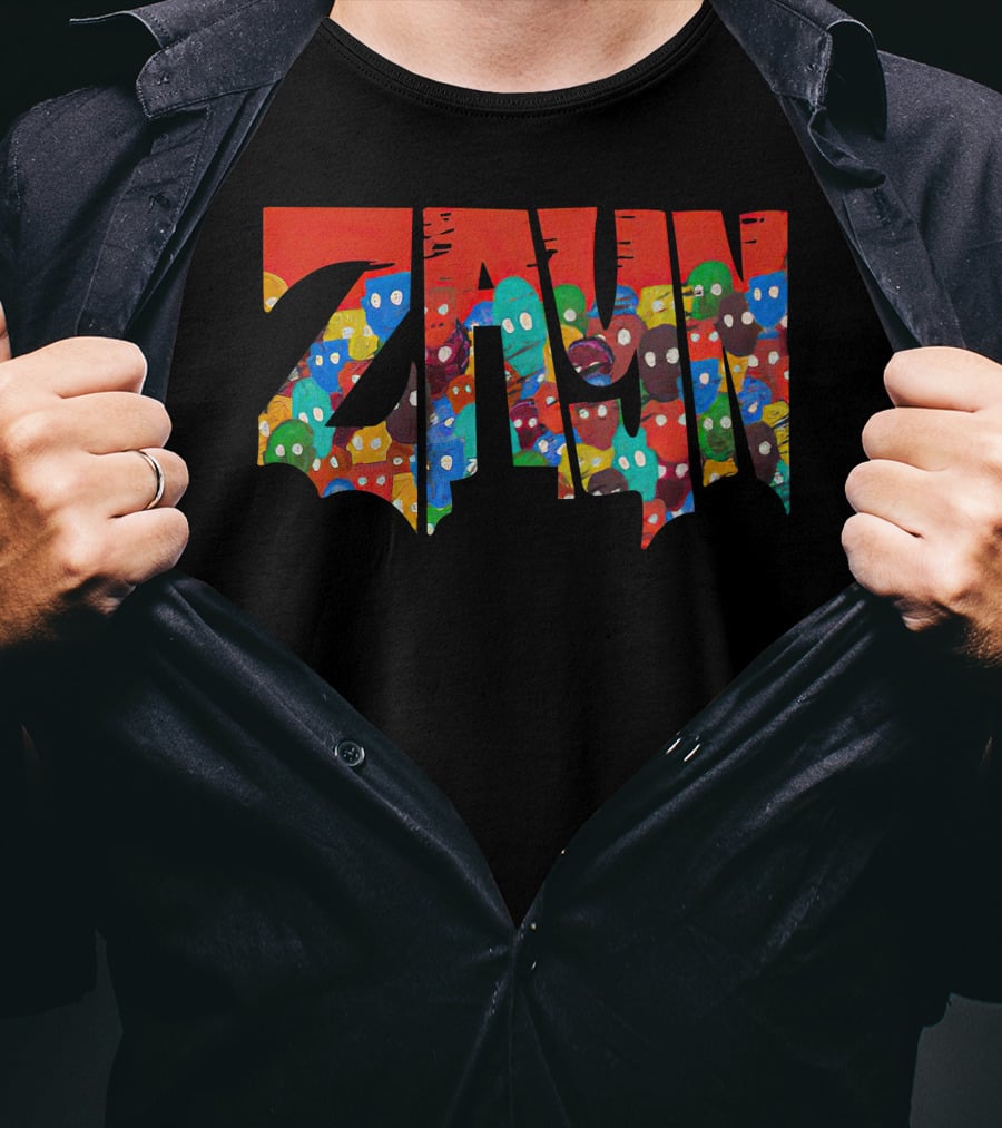 Zayn Malik Merch Colorful Faces Street T-Shirt