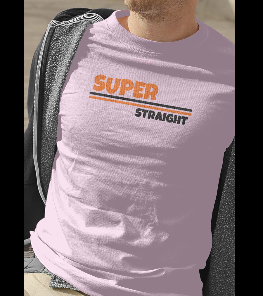 Super Straight Shop Pink Background T-Shirt