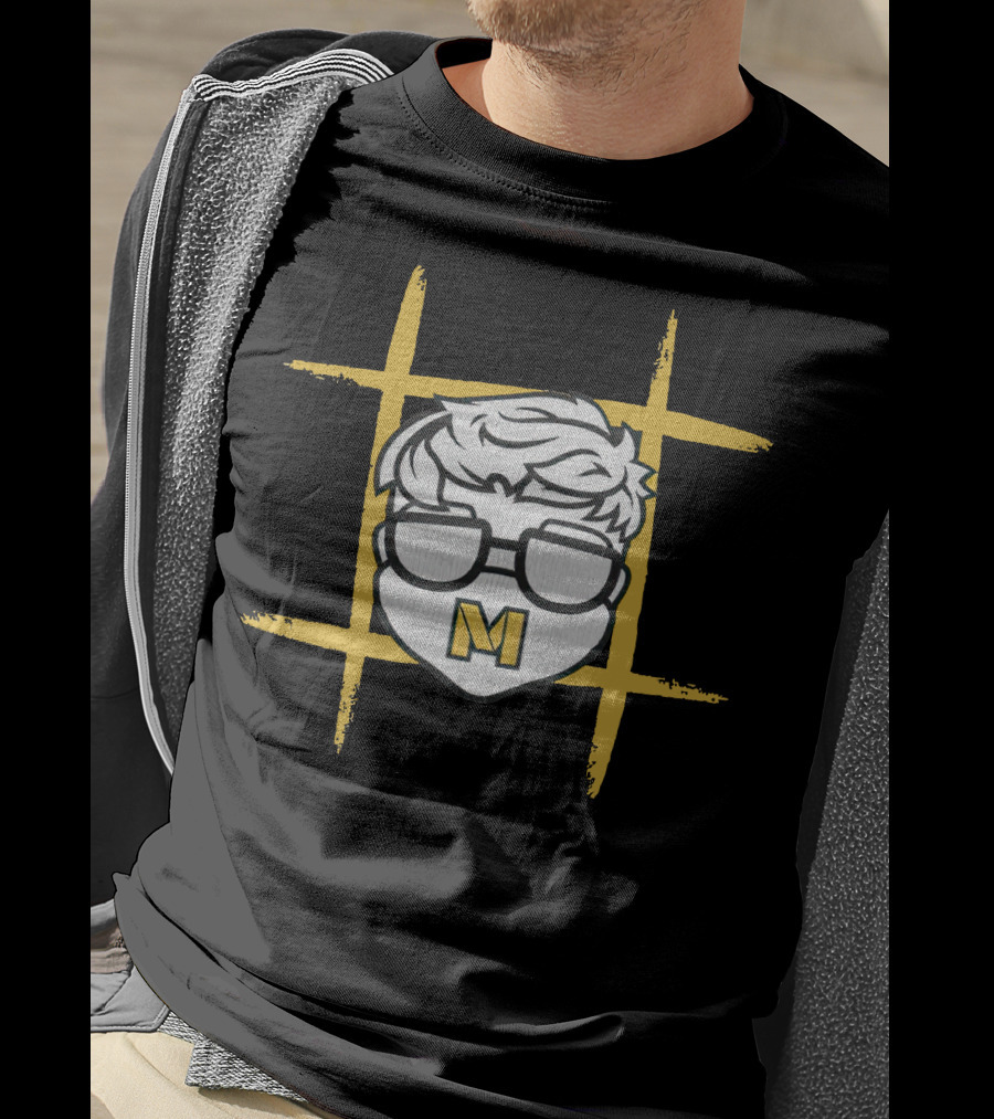 MeatyMarley Clothing Line M Logo With Hair And Glasses T-Shirt