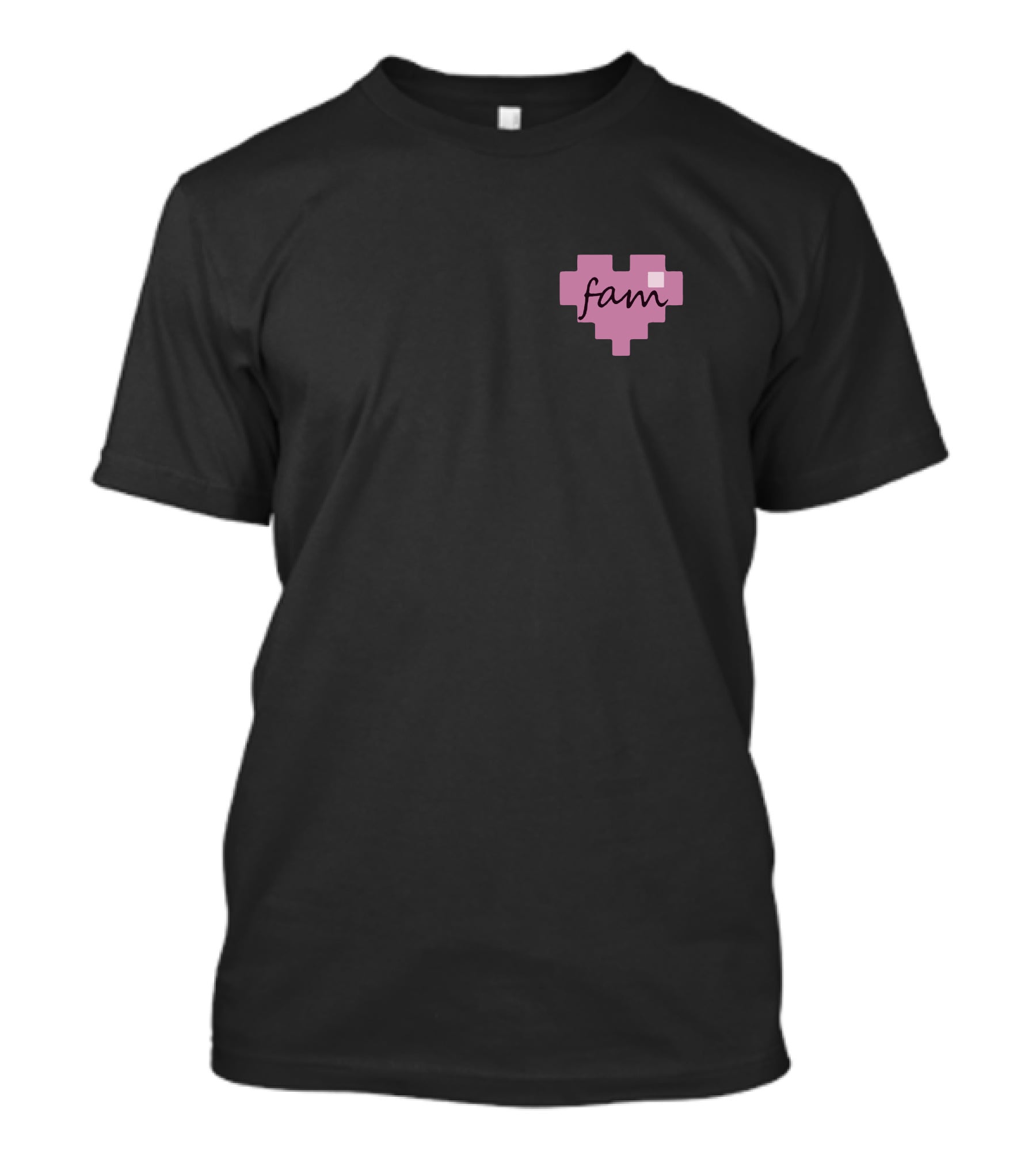 Fufambam Store Pixel Heart Fam T-Shirt