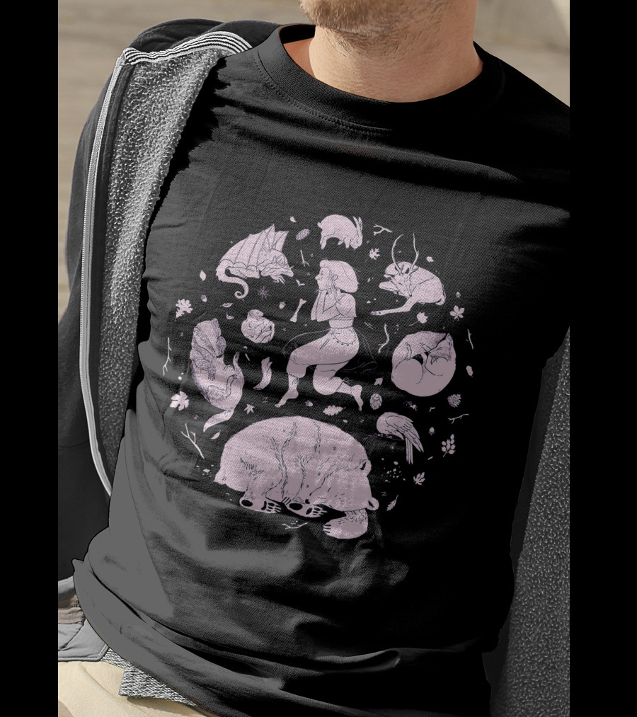 Aurora Shop Fantasy Creatures Dance And Harmony Circle T-Shirt