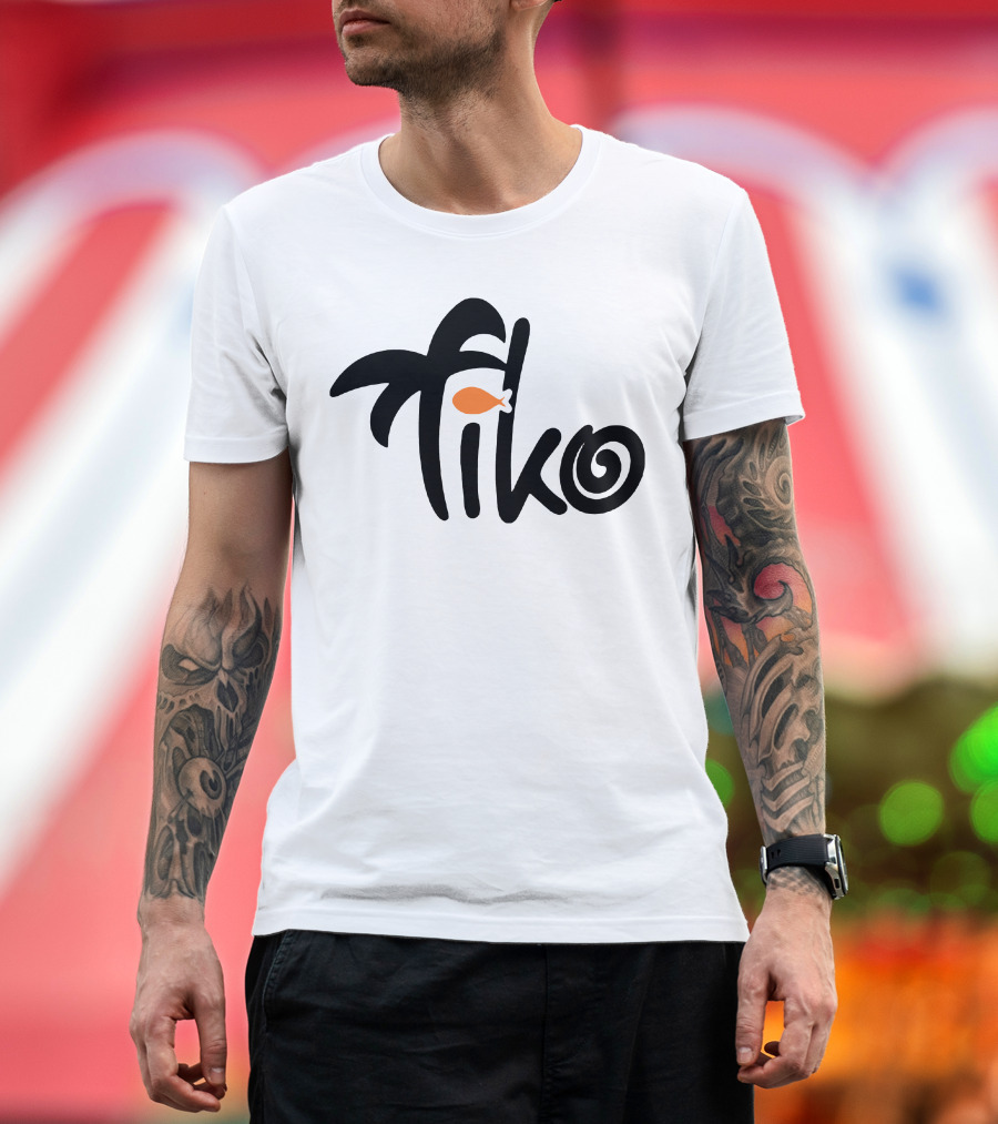 Tiko Fish Logo with Palm Tree T-Shirt