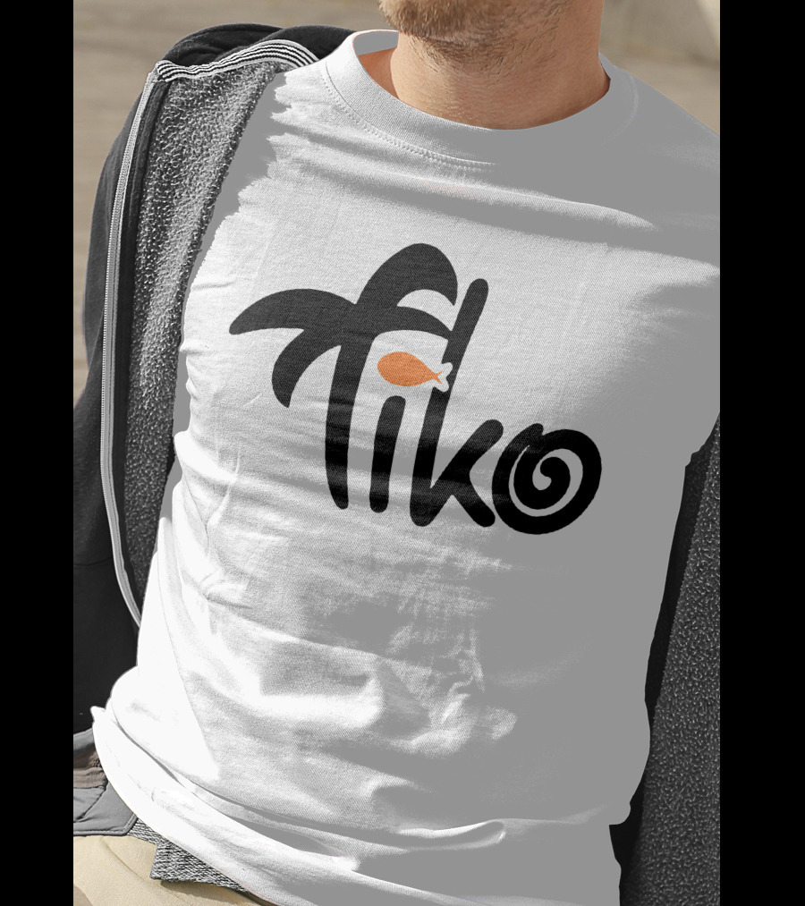 Tiko Fish Logo With Palm Tree T-Shirt