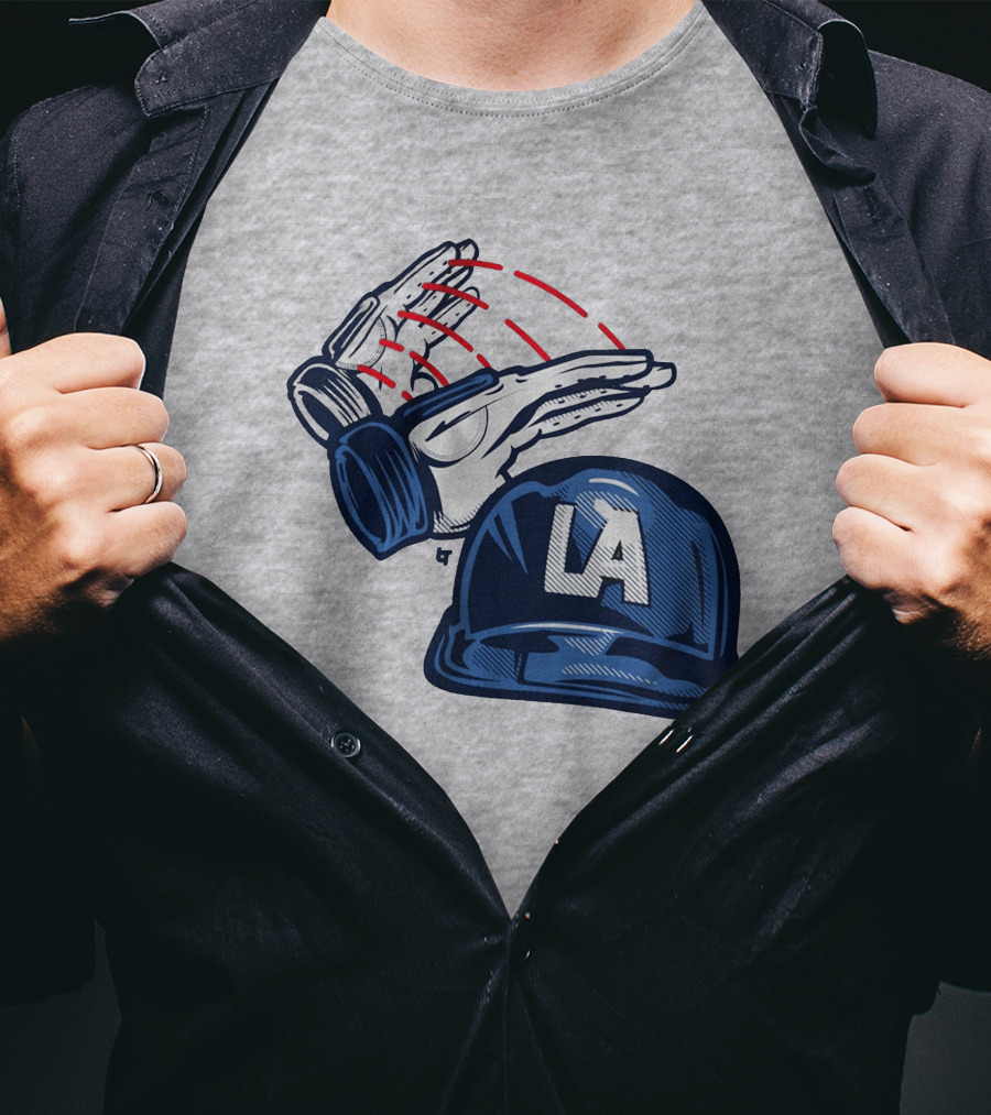 LA Hard Hat Slam Dunk Hands T-Shirt