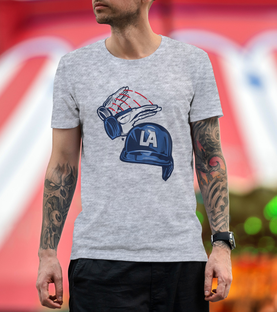 LA Baseball Catcher Dunk Gesture T-Shirt