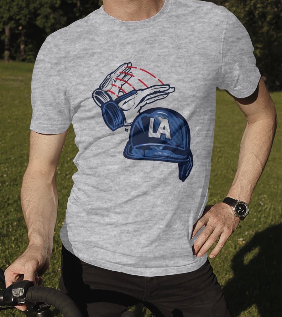 BreakingT Dunk On Em LA Helmet And Gloves T-Shirt