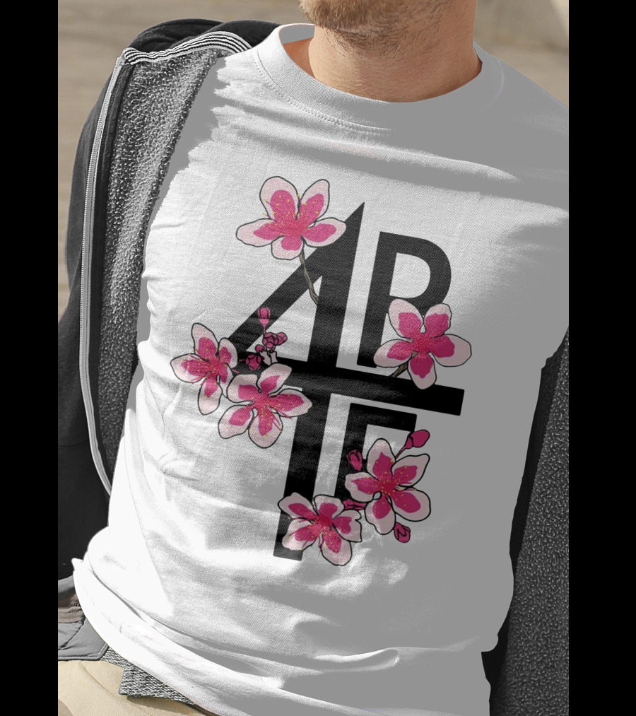 4PF Cherry Blossom Floral Motif T-Shirt