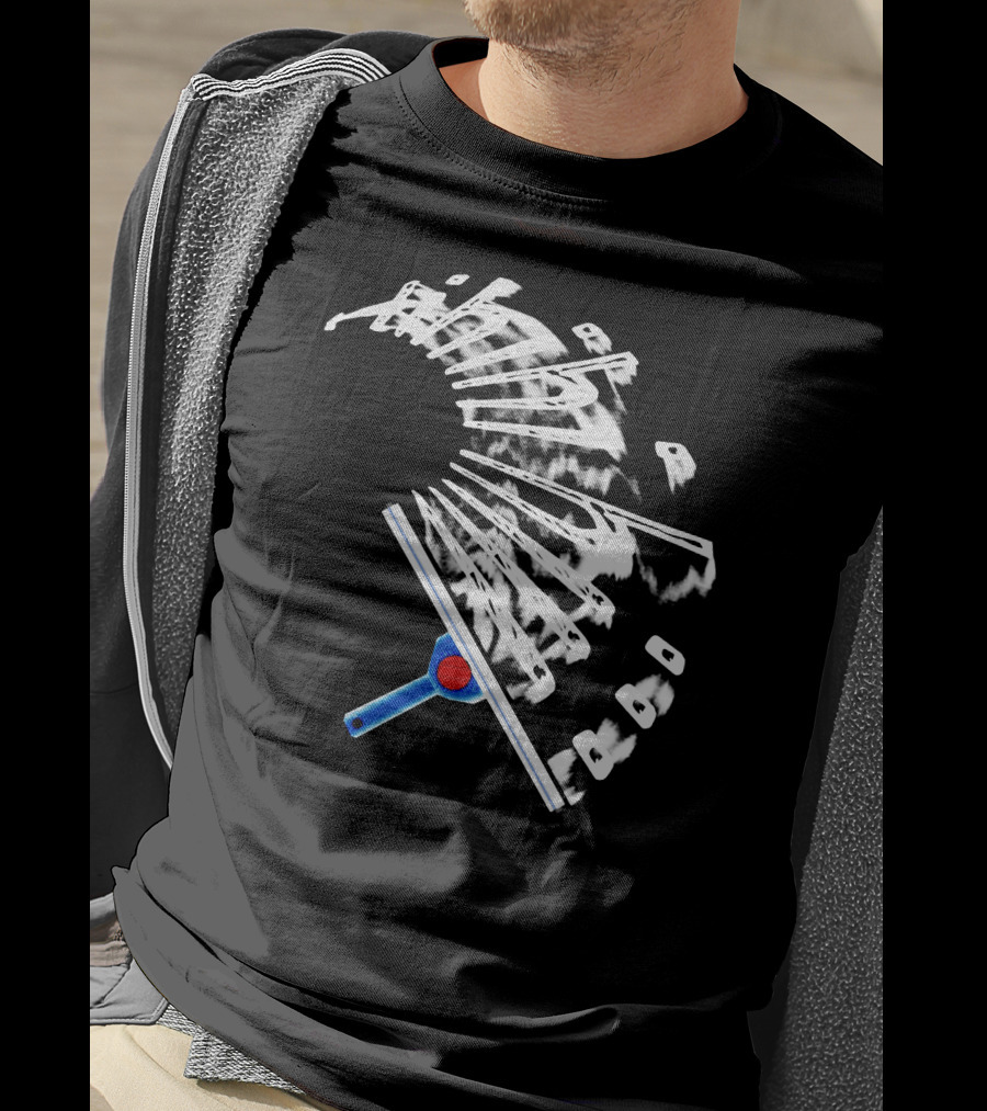 Stamsite Squeegee Abstract Black And White Motion T-Shirt