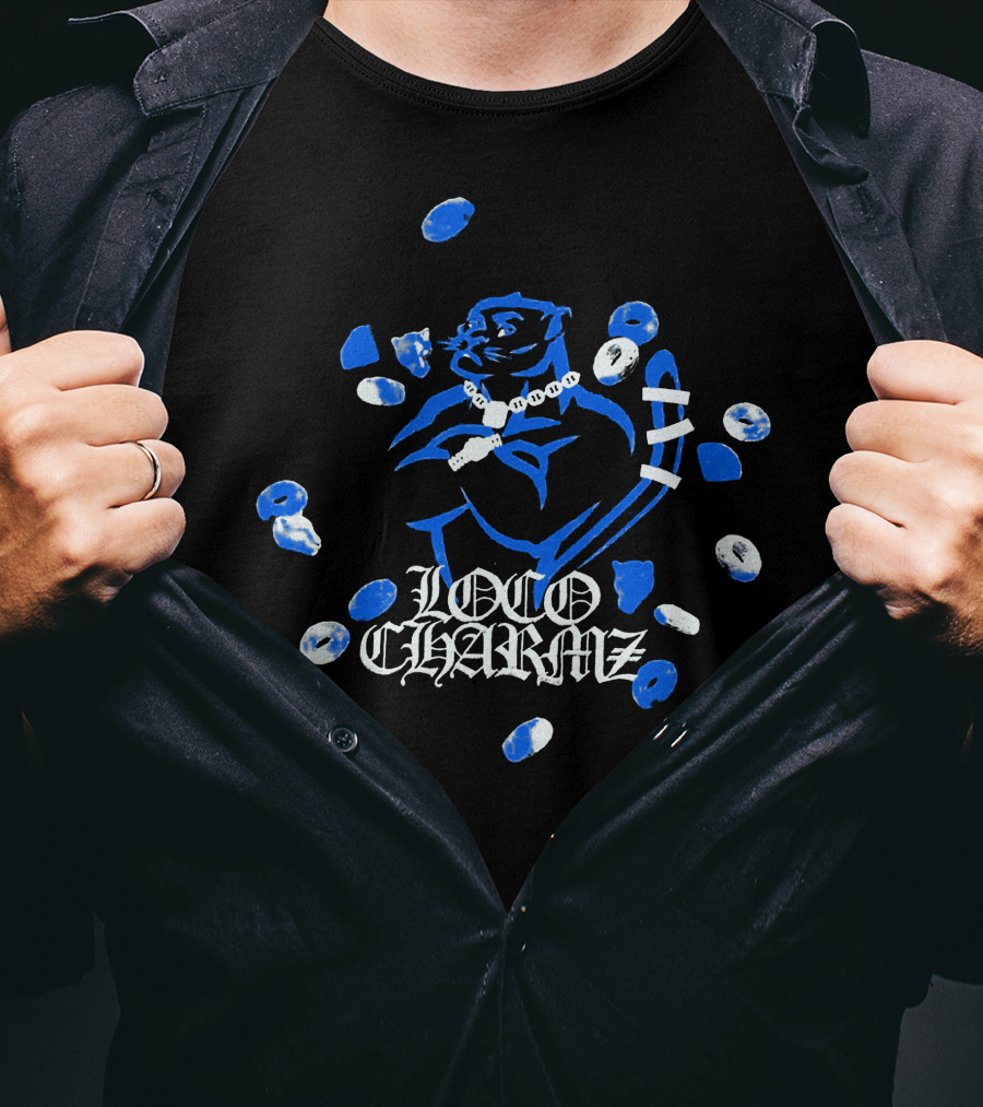Loco Charmz Luciano Merch Blue Chain T-Shirt