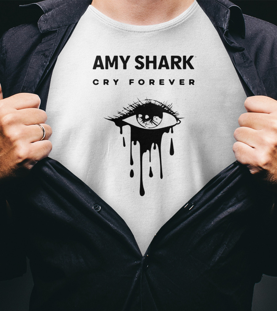 AMY SHARK CRY FOREVER Dripping Eye T-Shirt