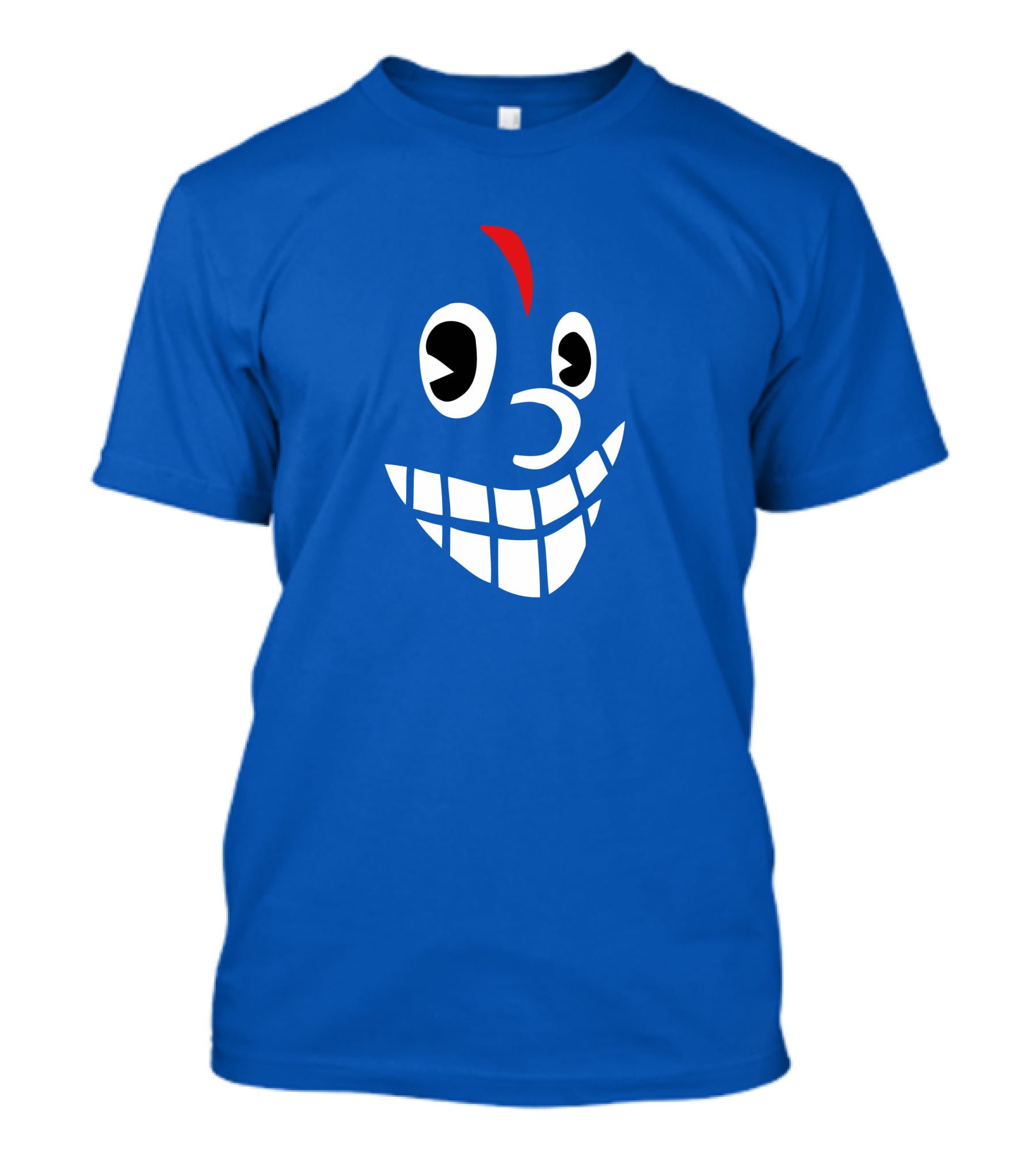 Lil Darkie Merch Blue Face Grin Red Accent T-Shirt