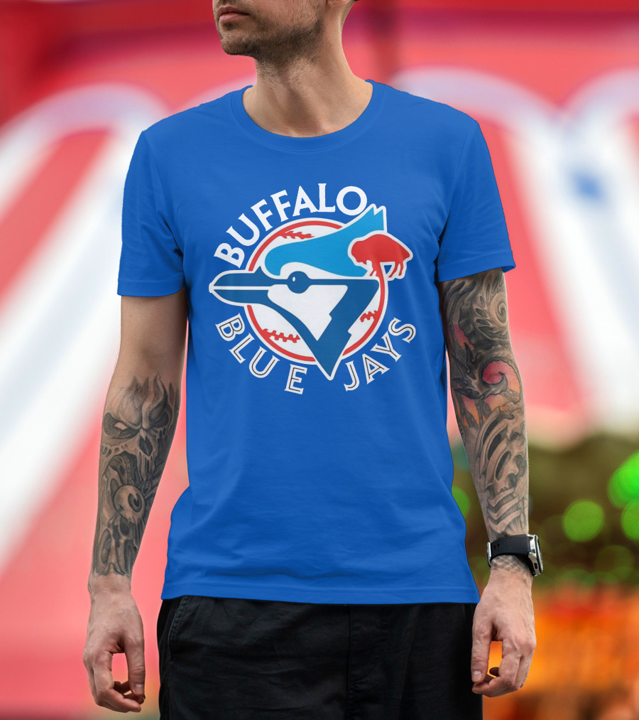 Buffalo Blue Jays Vintage Baseball Logo Fusion T-Shirt