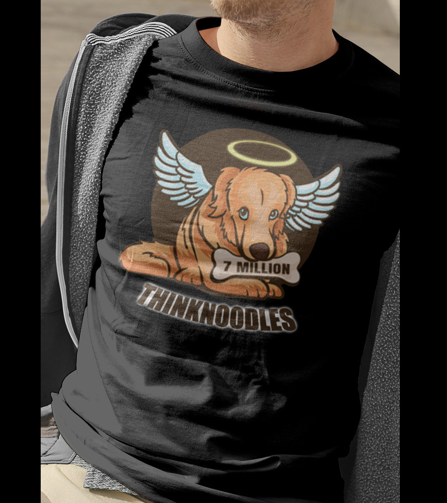 THINKNOODLES 7 MILLION WINGS HALO DOG BONE T-Shirt